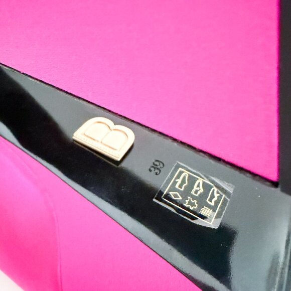 Brandon Blackwood Harlo Mule Platform Sandal Satin Hot Pink - Picture 13 of 16